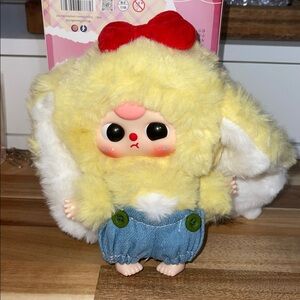 Baby Three Bunny- Yellow Rare pink hair